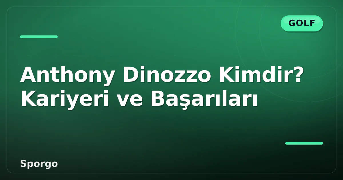 Anthony Dinozzo Kimdir? Kariyeri ve Başarıları Anthony Dinozzo Kimdir? Kariyeri ve Başarıları