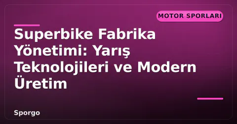 Superbike Fabrika Yönetimi: Yarış Teknolojileri ve Modern Üretim