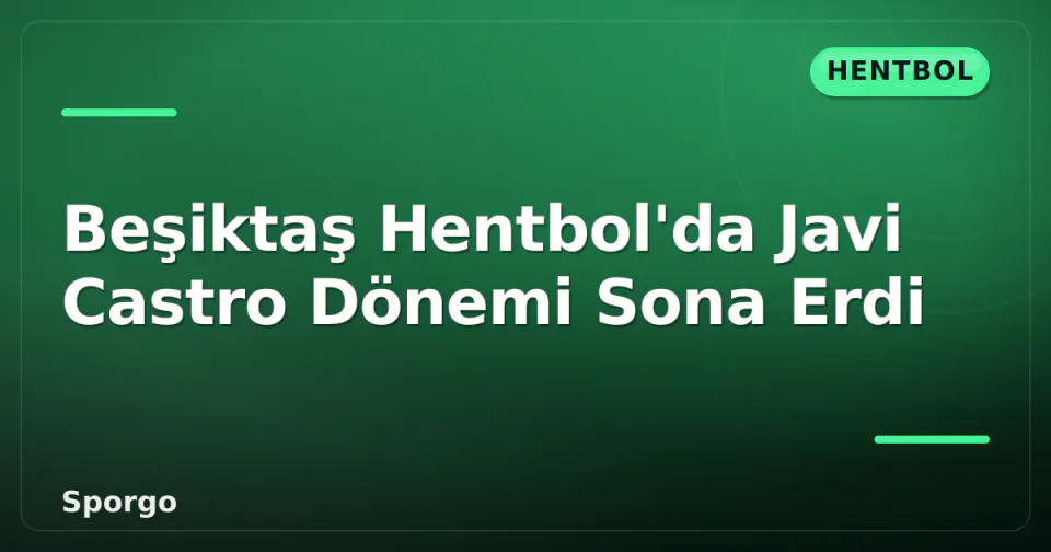 Beşiktaş Hentbol'da Javi Castro Dönemi Sona Erdi görseli