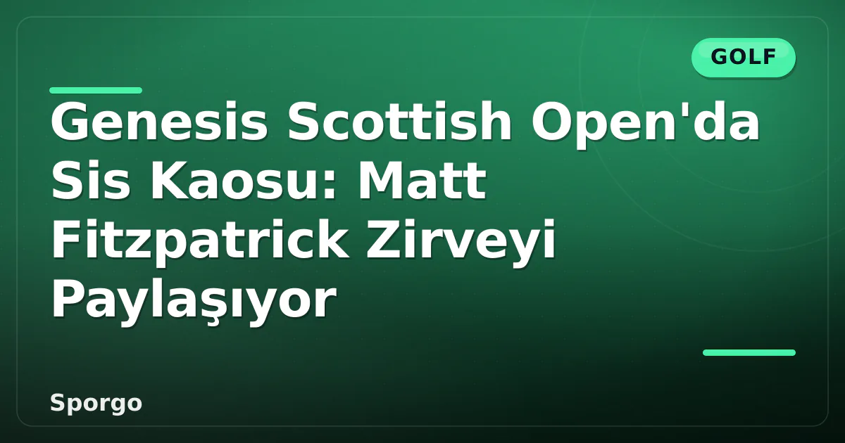 Genesis Scottish Open'da Sis Kaosu: Matt Fitzpatrick Zirveyi Paylaşıyor Genesis Scottish Open'da Sis Kaosu: Matt Fitzpatrick Zirveyi Paylaşıyor
