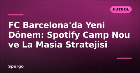 FC Barcelona'da Yeni Dönem: Spotify Camp Nou ve La Masia Stratejisi FC Barcelona'da Yeni Dönem: Spotify Camp Nou ve La Masia Stratejisi