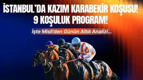 İstanbul Veliefendi Hipodromu'nda Kazım Karabekir Koşusu Heyecanı