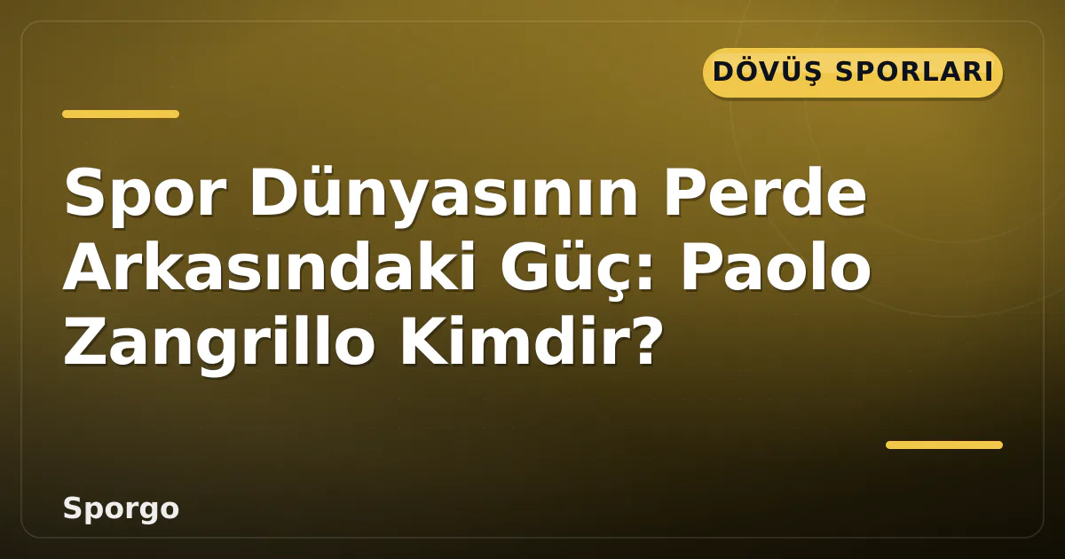 Spor Dünyasının Perde Arkasındaki Güç: Paolo Zangrillo Kimdir? Spor Dünyasının Perde Arkasındaki Güç: Paolo Zangrillo Kimdir?