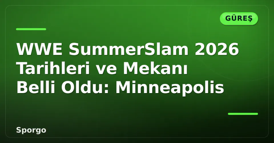 WWE SummerSlam 2026 Tarihleri ve Mekanı Belli Oldu: Minneapolis görseli